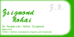 zsigmond mohai business card